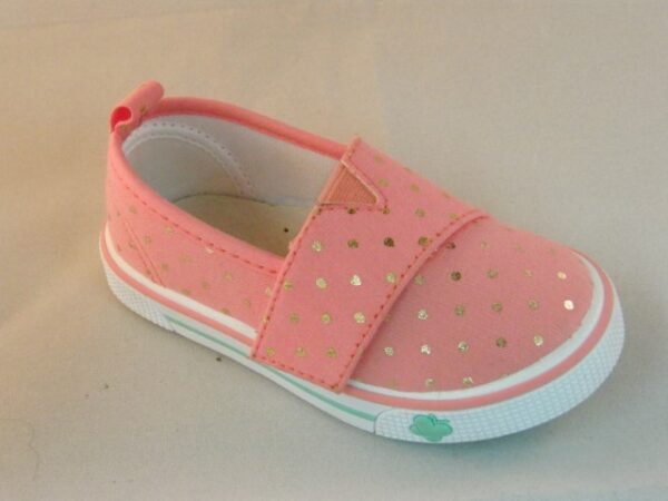 Tουίτι Πάνινο Παπουτσάκι – Casual Slip-On – Φούξια με χρυσές λεπτομέρειες